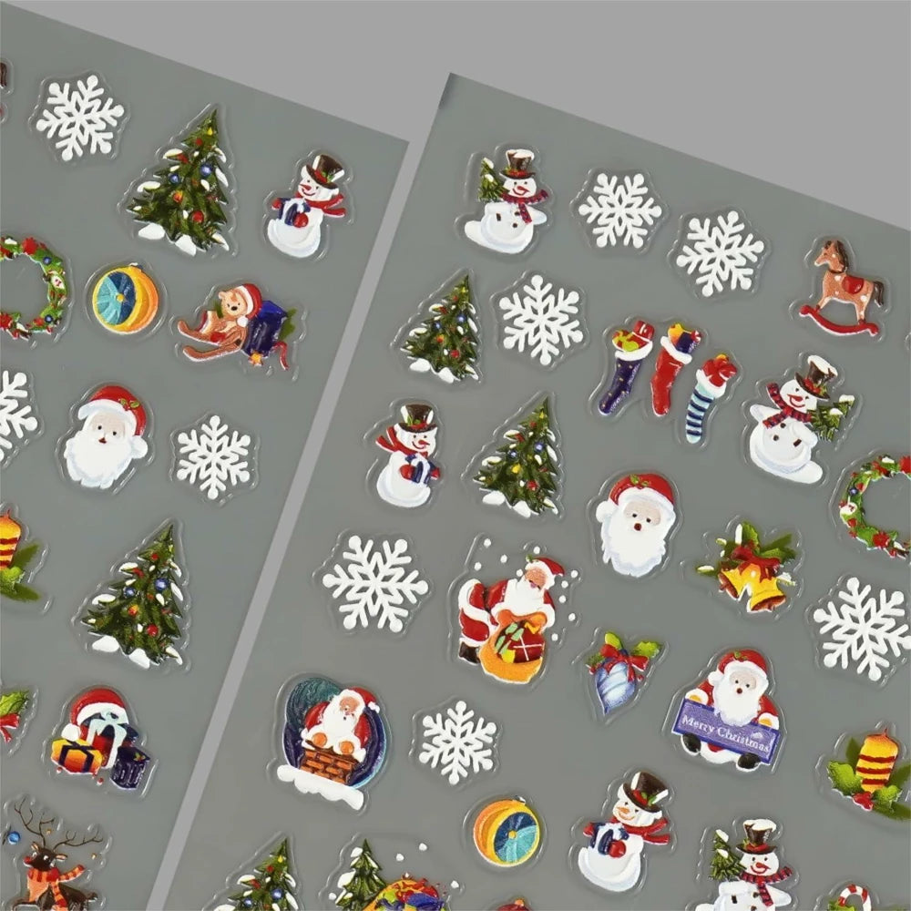 Christmas Embossed Nail Decals