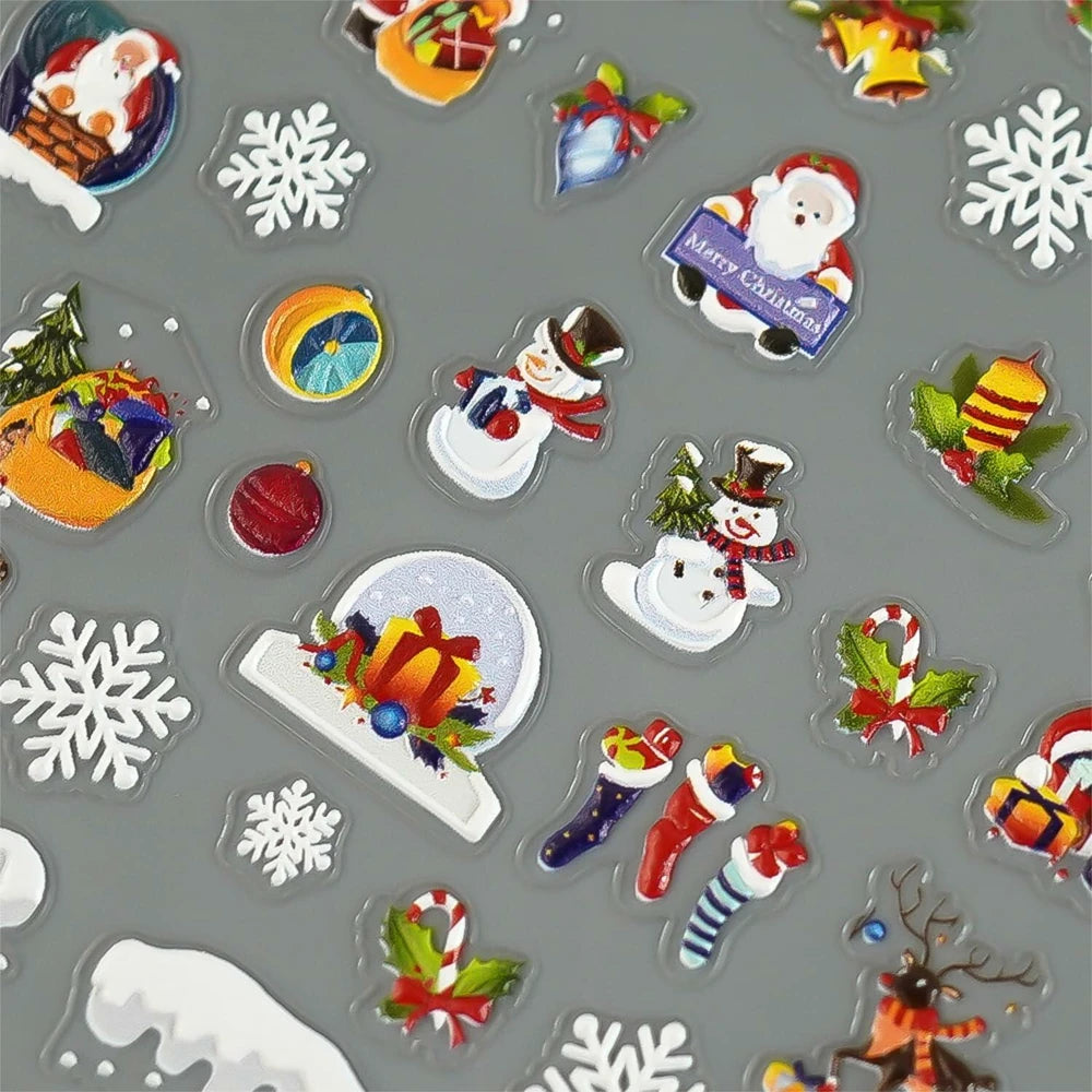 Christmas Embossed Nail Decals
