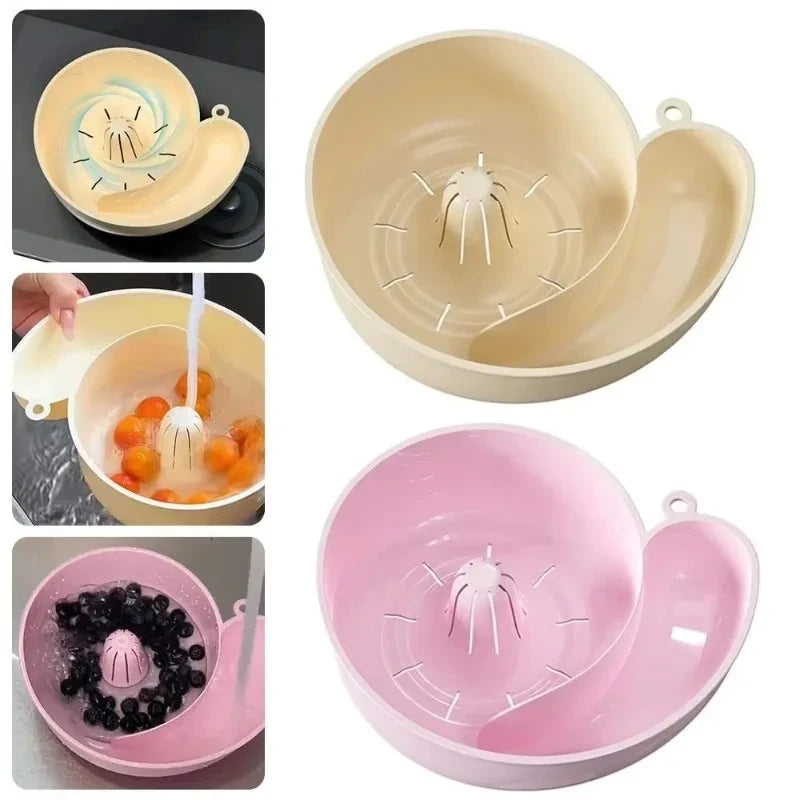 Snail Shape Fruit Drainer Basket
