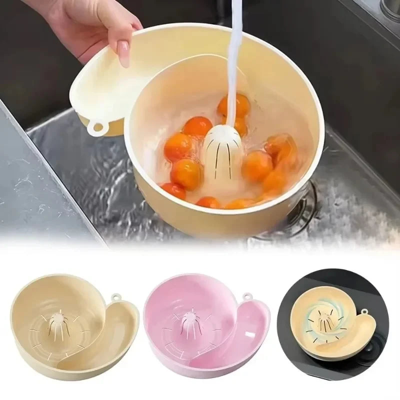 Snail Shape Fruit Drainer Basket