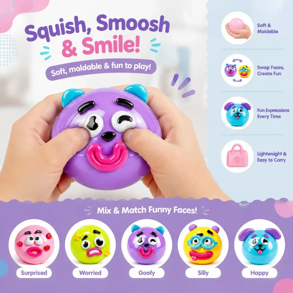 Funny Dog Face Squishy Toy