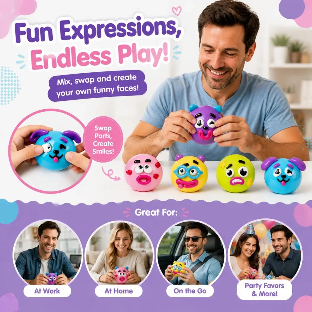 Funny Dog Face Squishy Toy