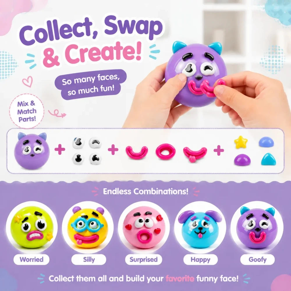 Funny Dog Face Squishy Toy