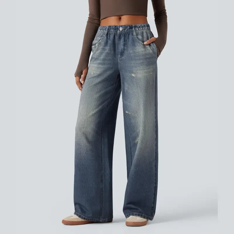 Denim Print French Terry Sweatpants