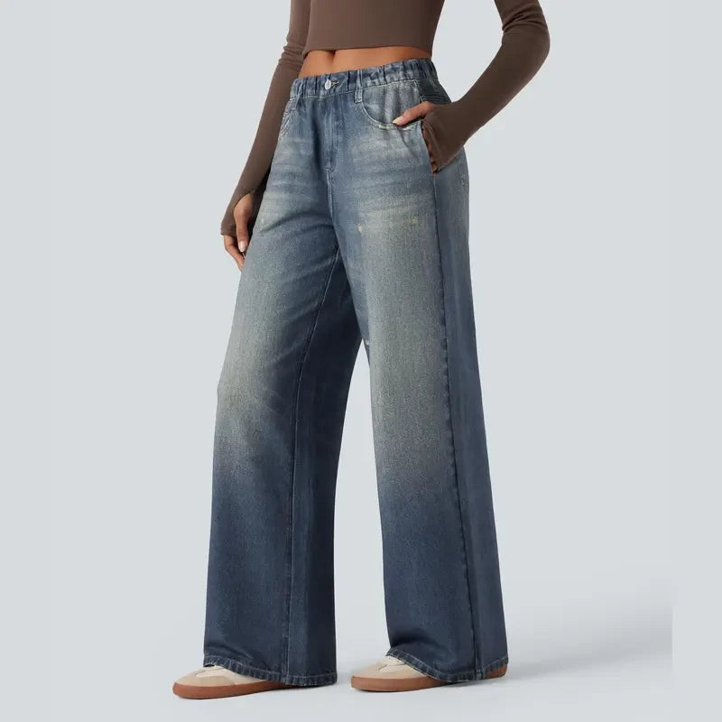 Denim Print French Terry Sweatpants