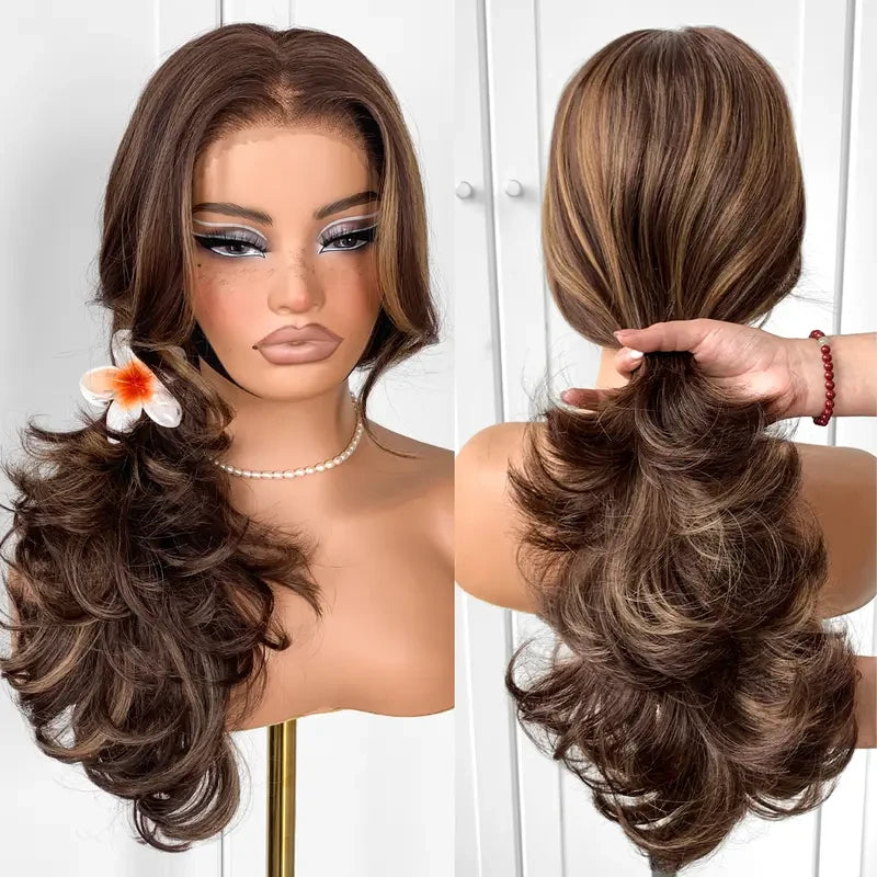 Layered Synthetic Lace Front Wig