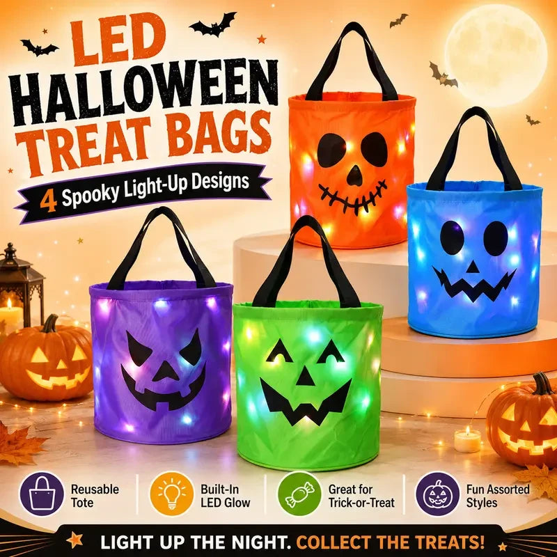 LED Halloween Candy Bucket