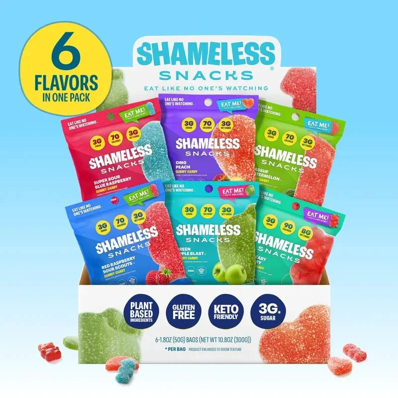 Shameless Snacks Keto Vegan Gummy Variety Pack