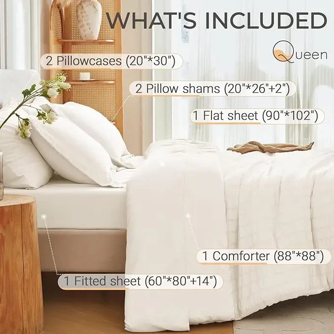 Seersucker Comforter Bedding Set