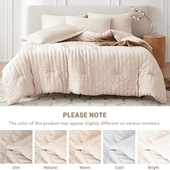 Seersucker Comforter Bedding Set