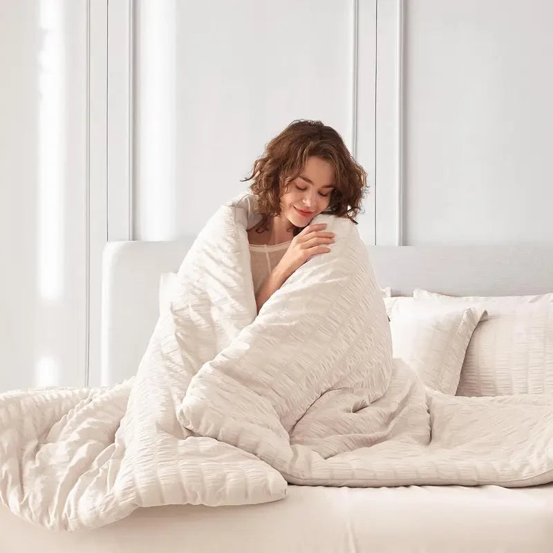 Seersucker Comforter Bedding Set