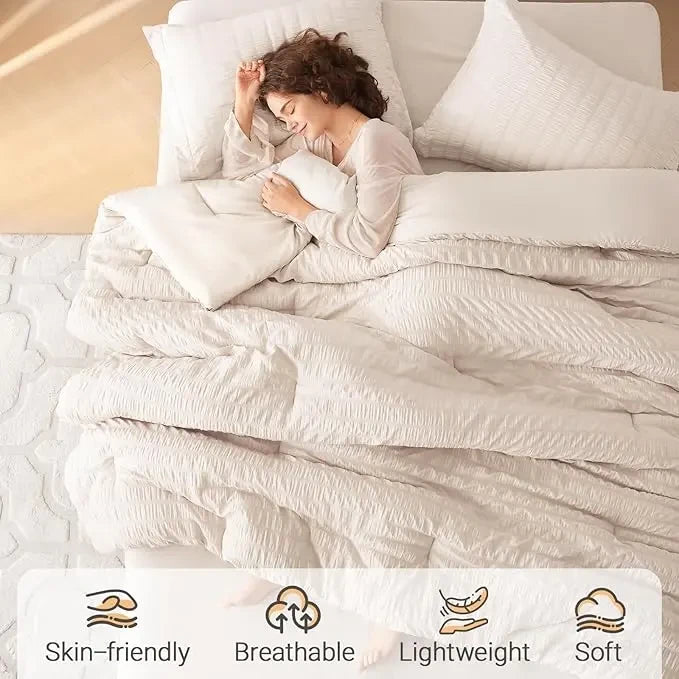 Seersucker Comforter Bedding Set