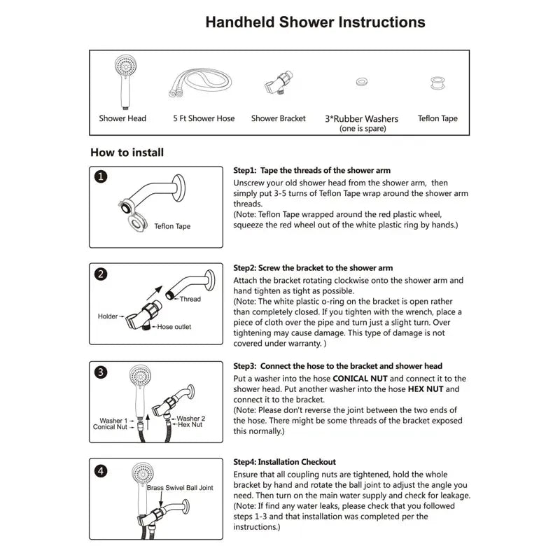 High Pressure Handheld Shower Head