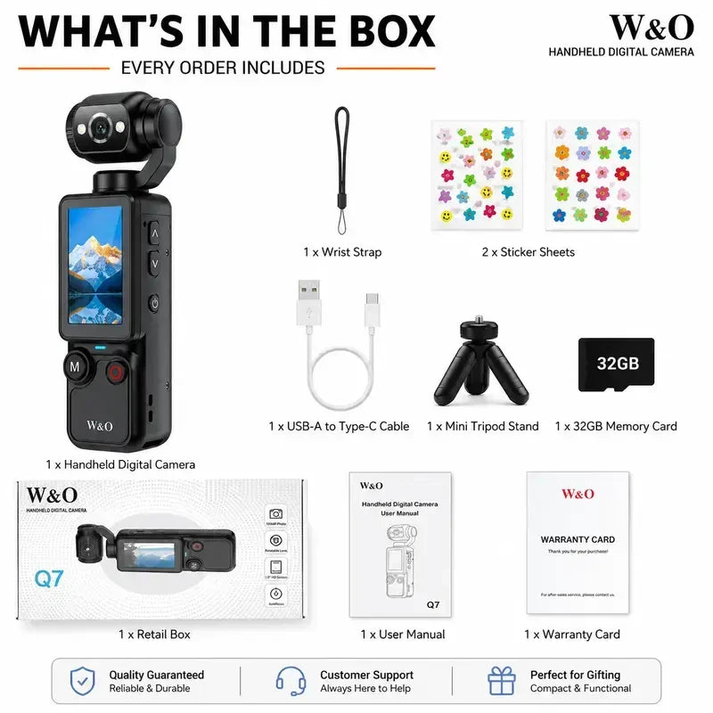 Portable Handheld Rotating Lens Camcorder