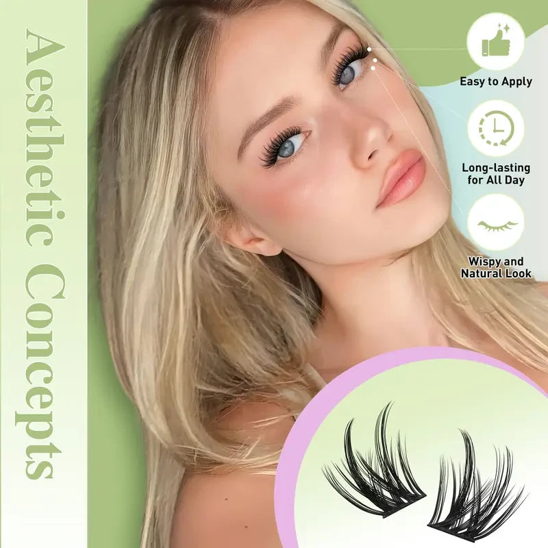 Natural Wispy Cluster Lash Kit