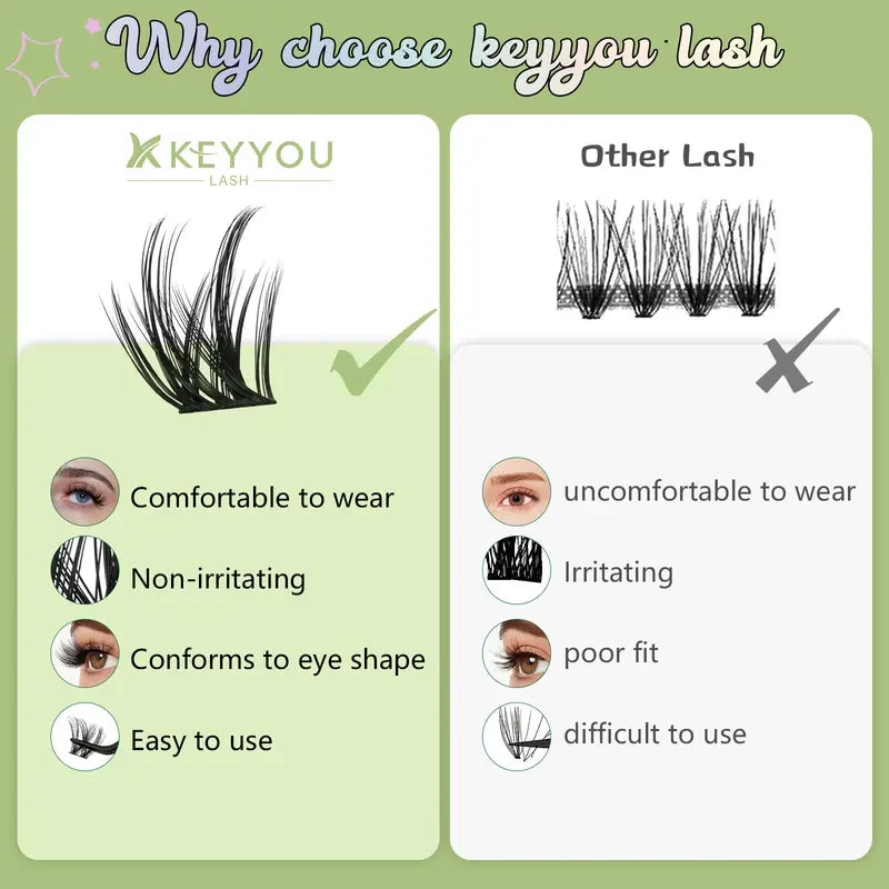 Natural Wispy Cluster Lash Kit