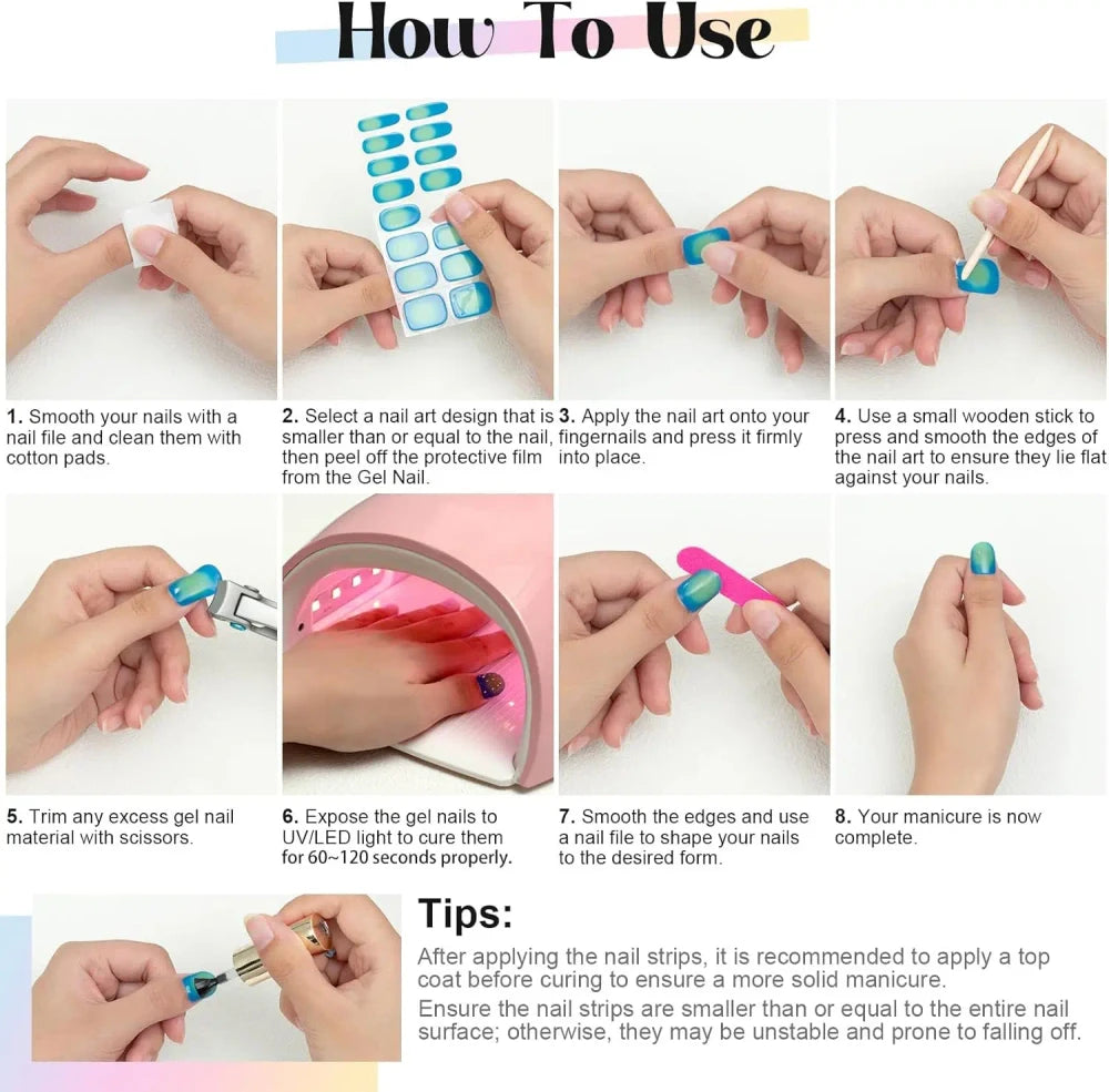 Semi Cured Gel Nail Wraps