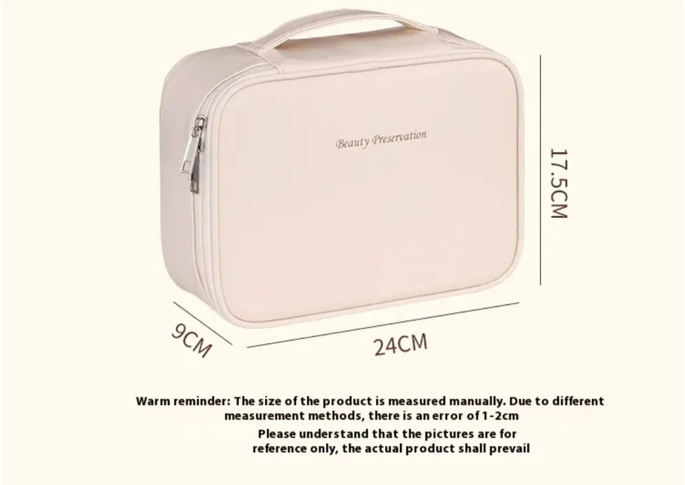 Large Capacity PU Leather Makeup Bag