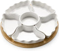 Rotatable Ceramic Snack Serving Tray
