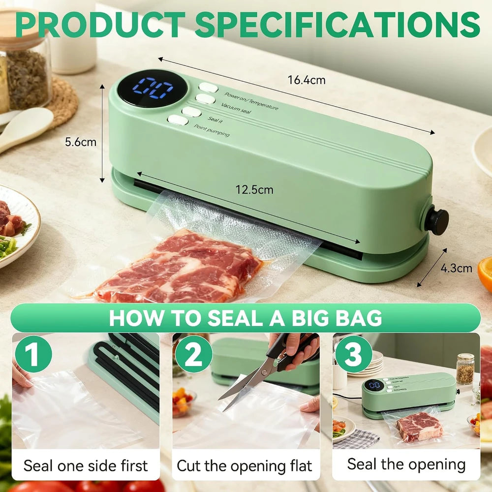 Portable Cordless Food Vacuum Sealer