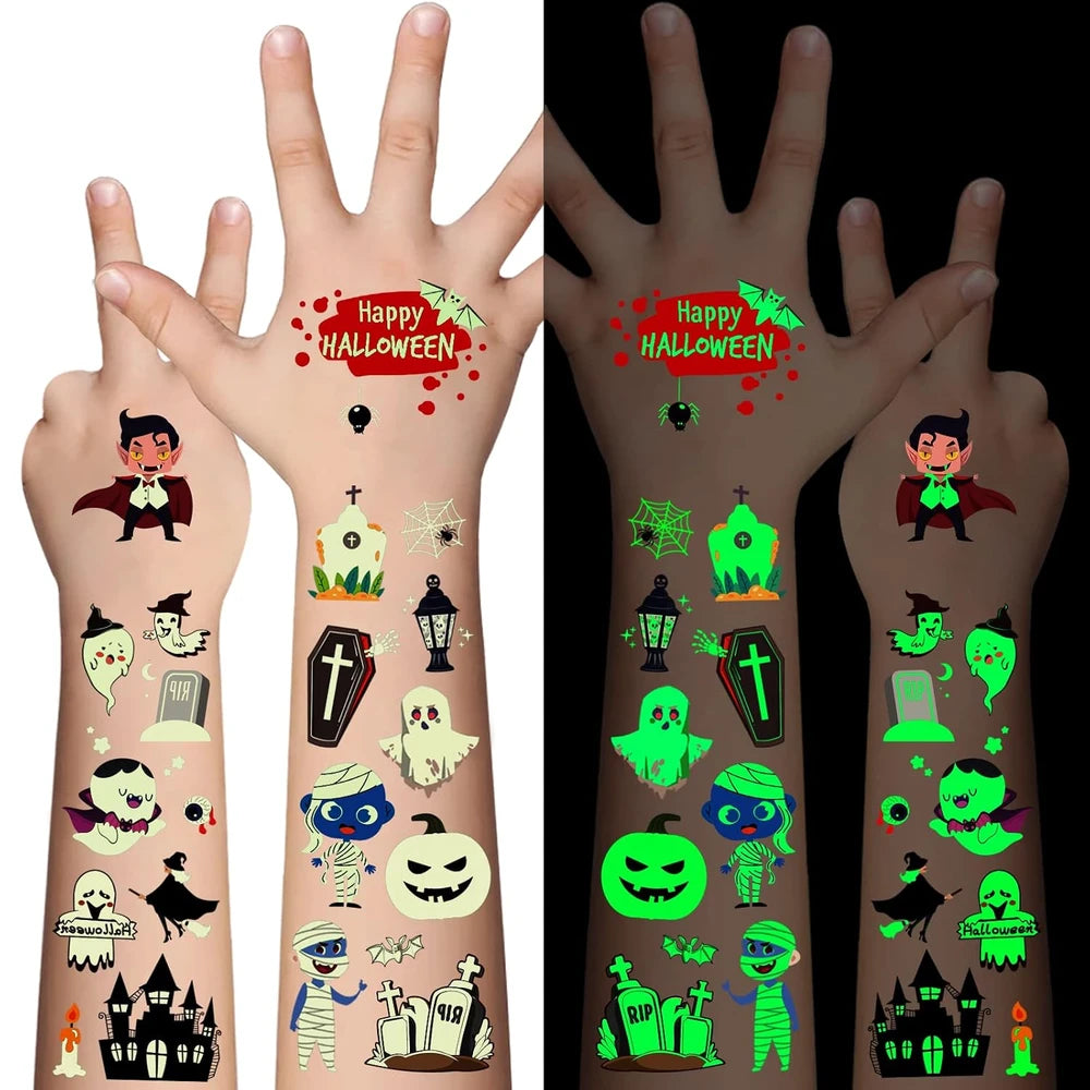 Luminous Halloween Temporary Tattoos