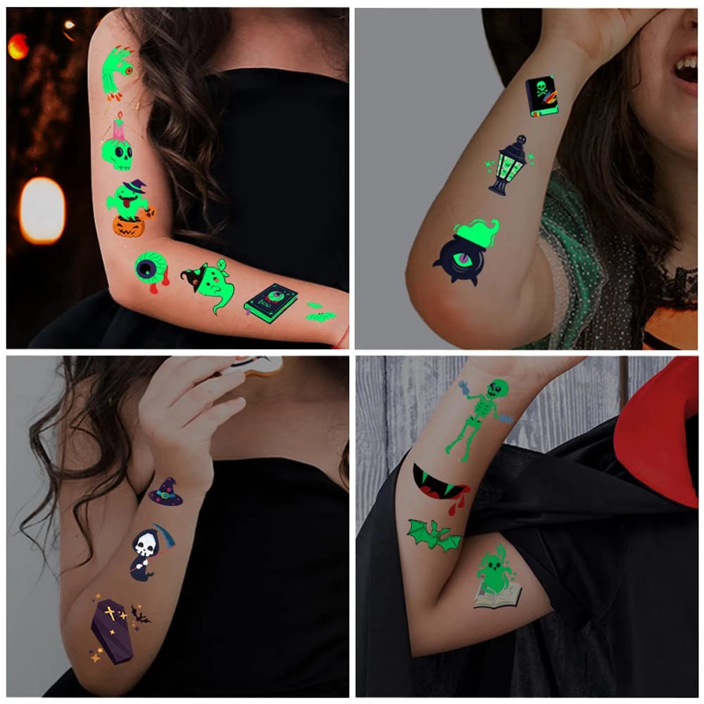 Luminous Halloween Temporary Tattoos
