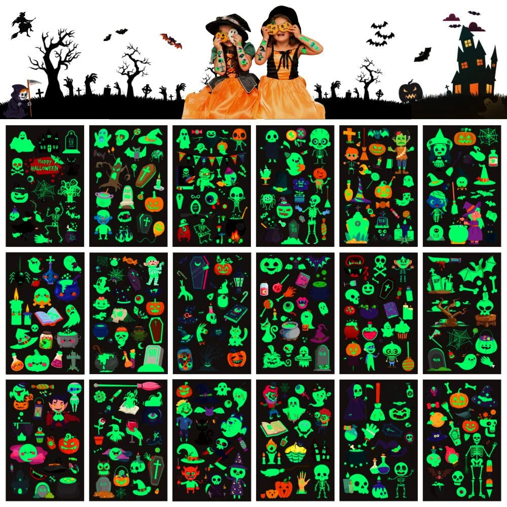 Luminous Halloween Temporary Tattoos