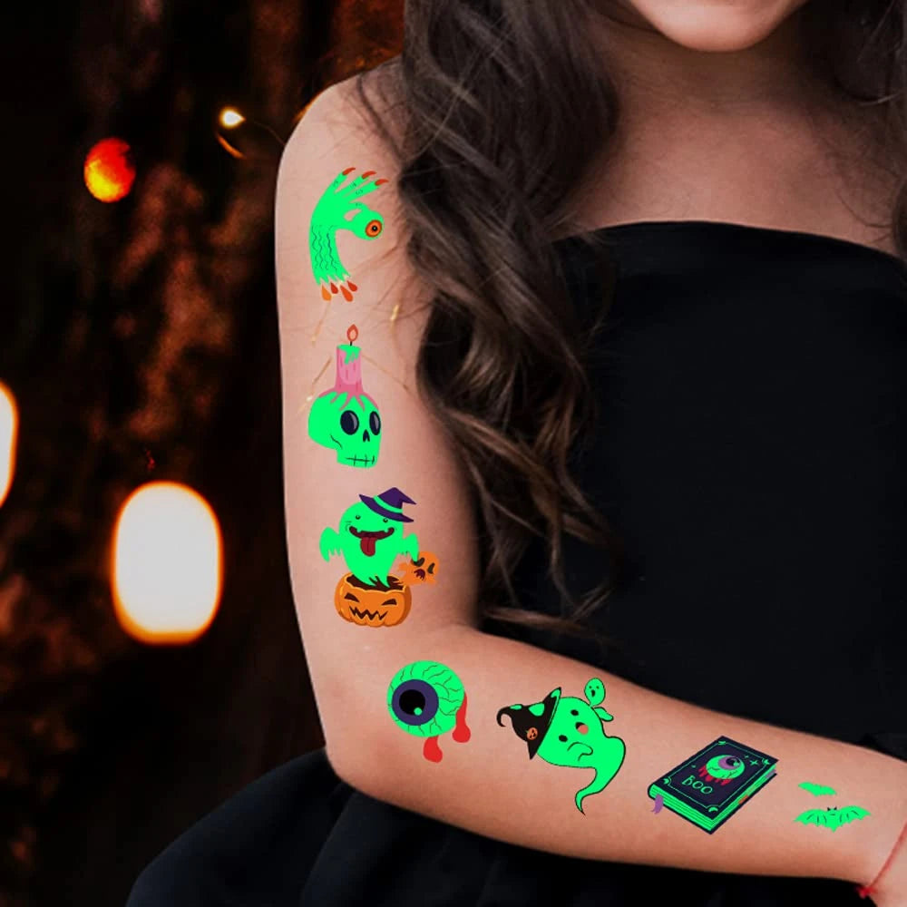 Luminous Halloween Temporary Tattoos