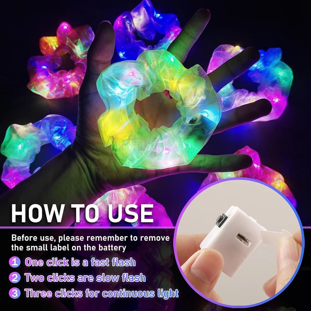 Light Up Hair Scrunchies