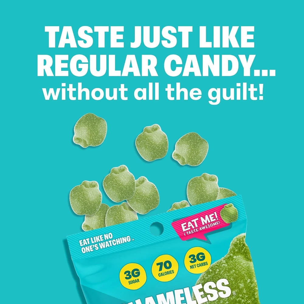 Shameless Snacks Green Apple Blast Sour Gummy Candy