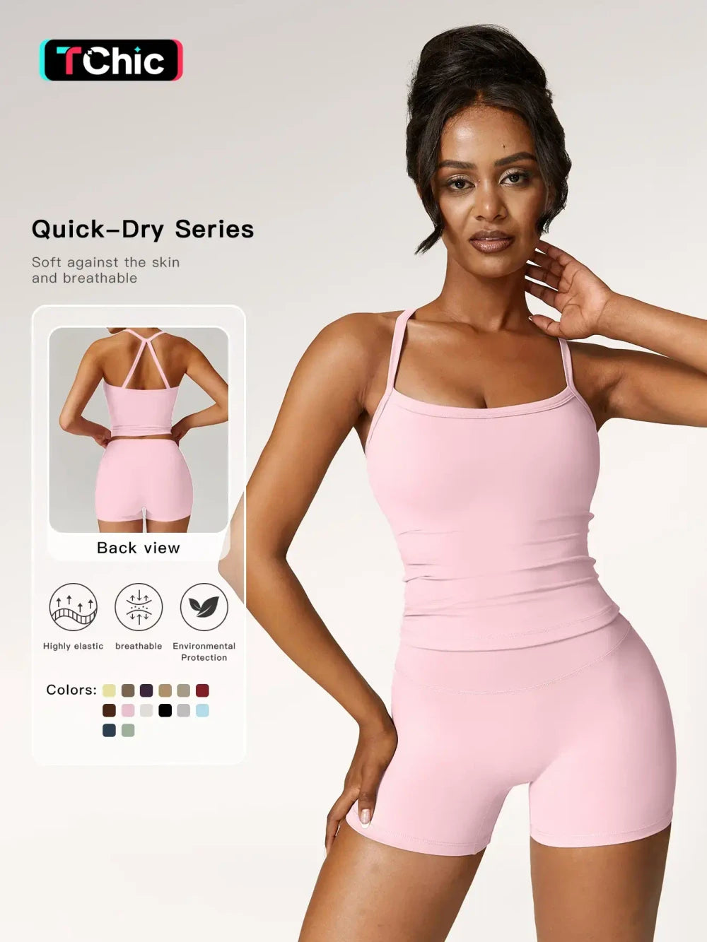 Backless Activewear Tracksuit Set