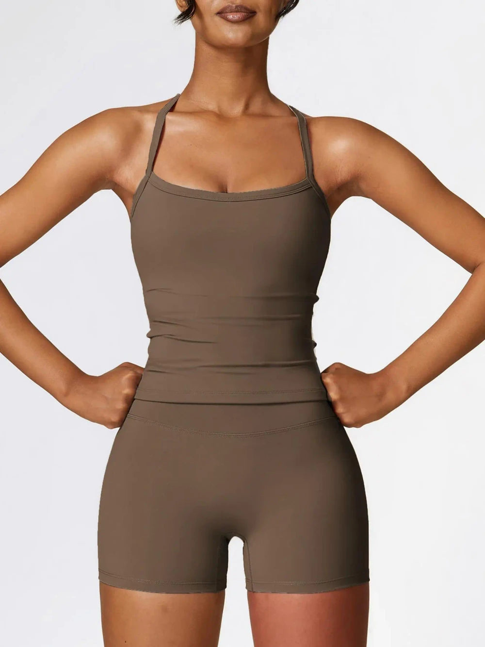 Backless Activewear Tracksuit Set