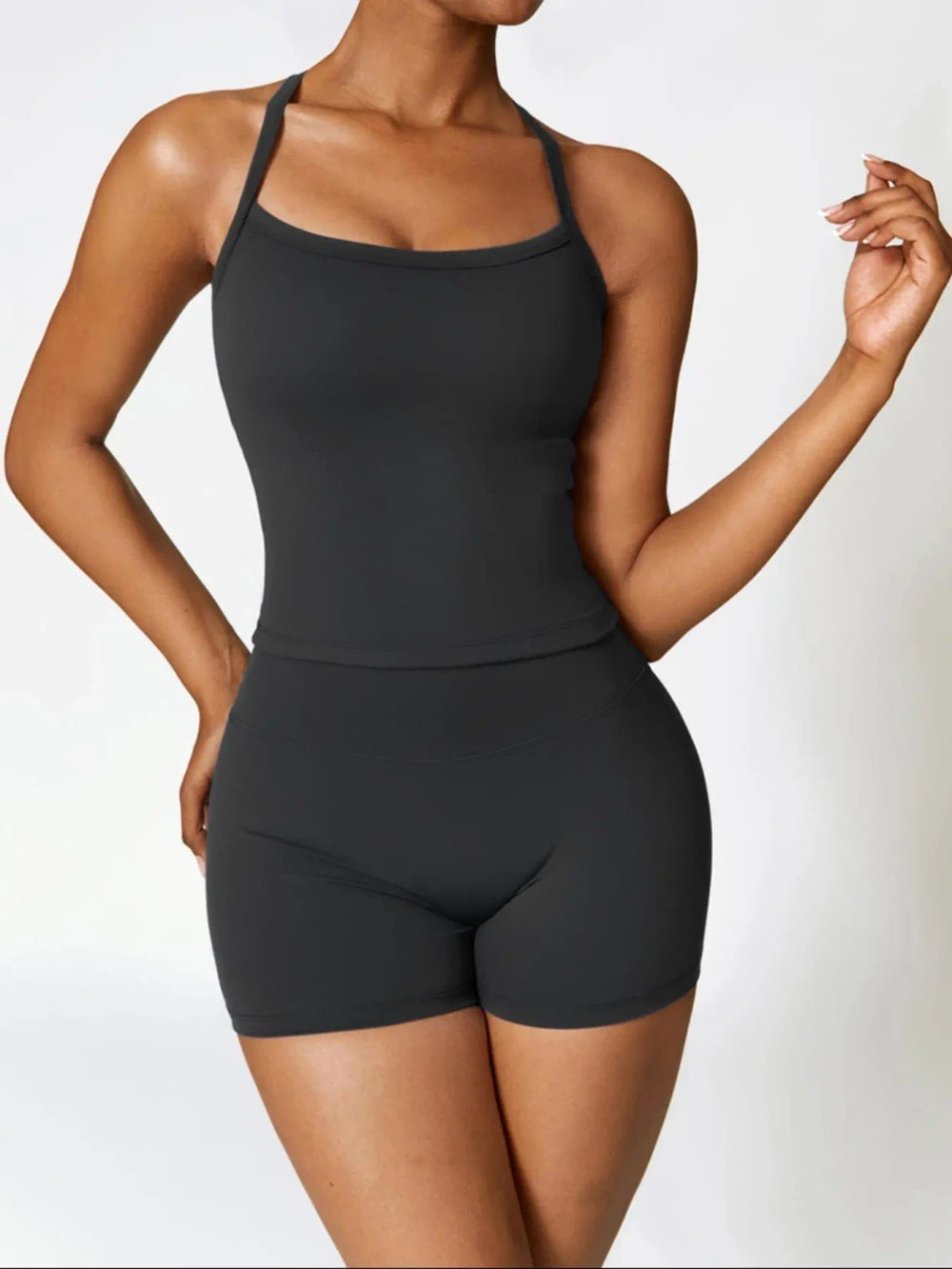 Backless Activewear Tracksuit Set