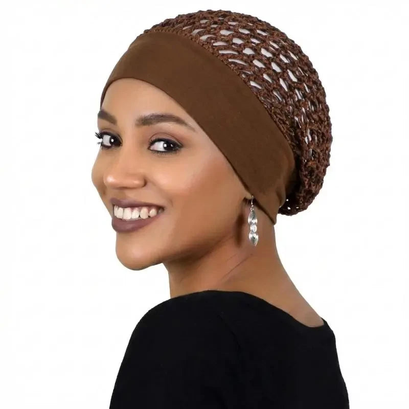 Stretchy Wide-Edge Sleeping Cap Set
