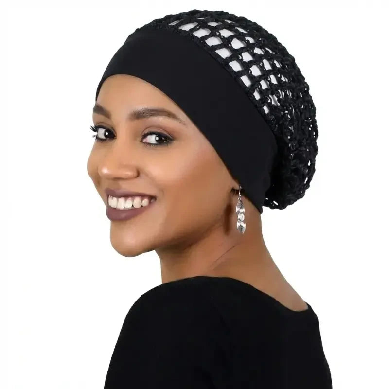 Stretchy Wide-Edge Sleeping Cap Set