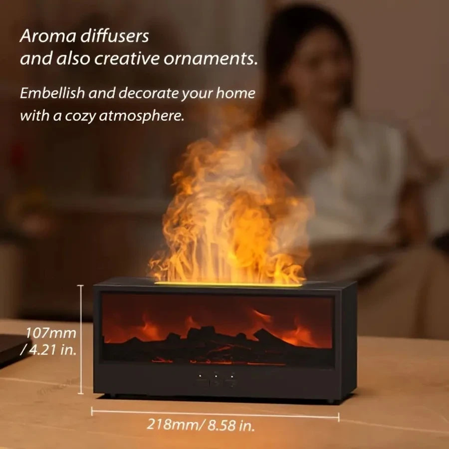 Simulated Flame Aroma Diffuser Humidifier