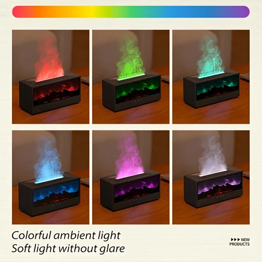 Simulated Flame Aroma Diffuser Humidifier