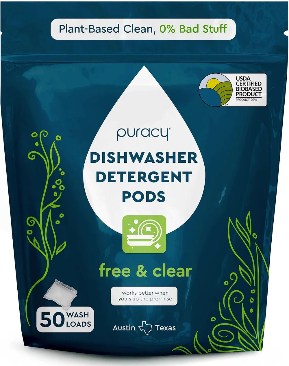 Puracy Plant-Based Dishwasher Pods