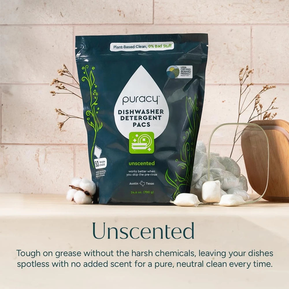 Puracy Plant-Based Dishwasher Pods