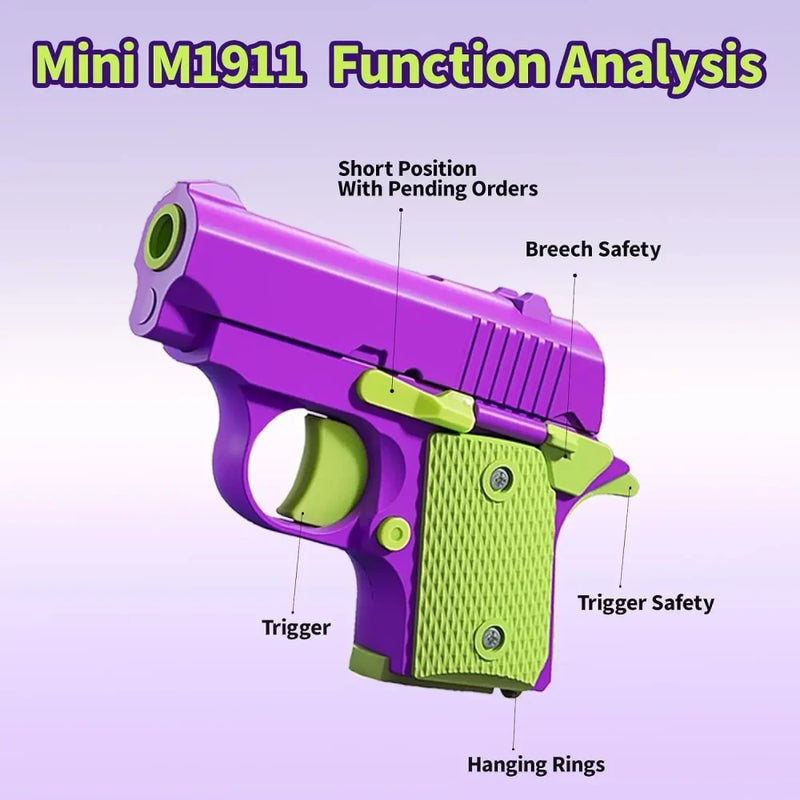 Plastic Mini Fidget Pistol Toy