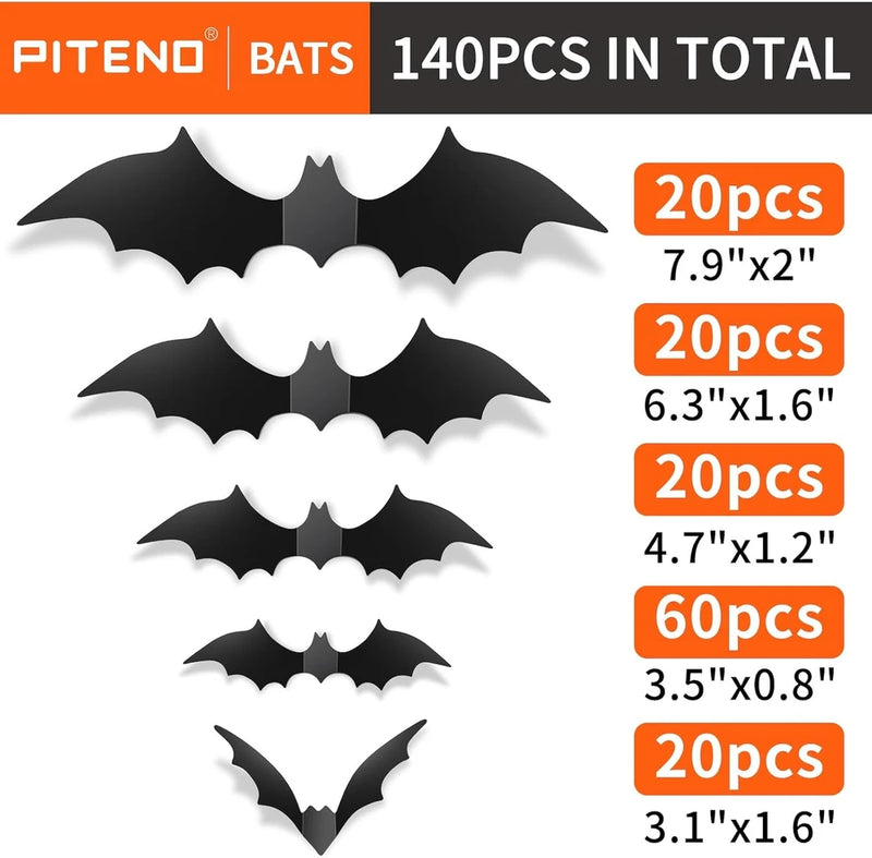 Piteno 3D Bat Wall Stickers