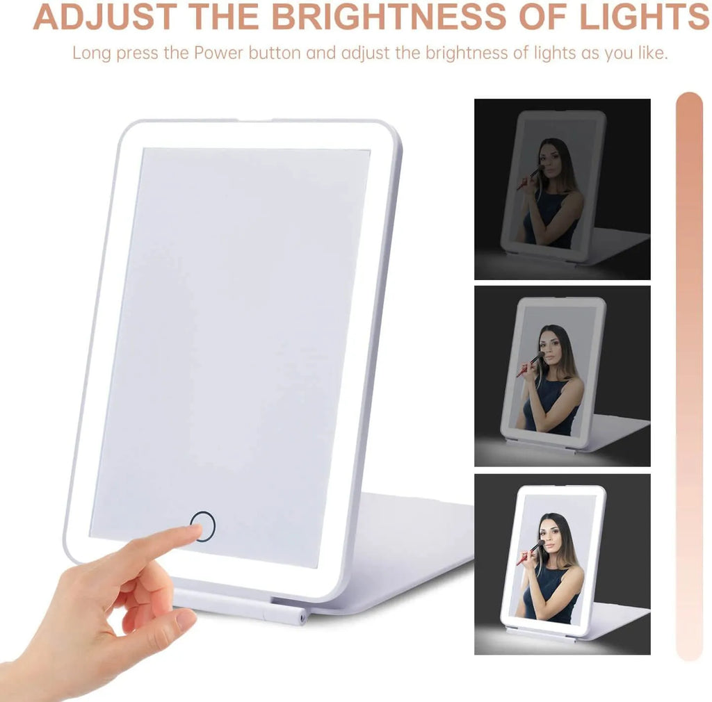 Foldable LED Makeup Mirror