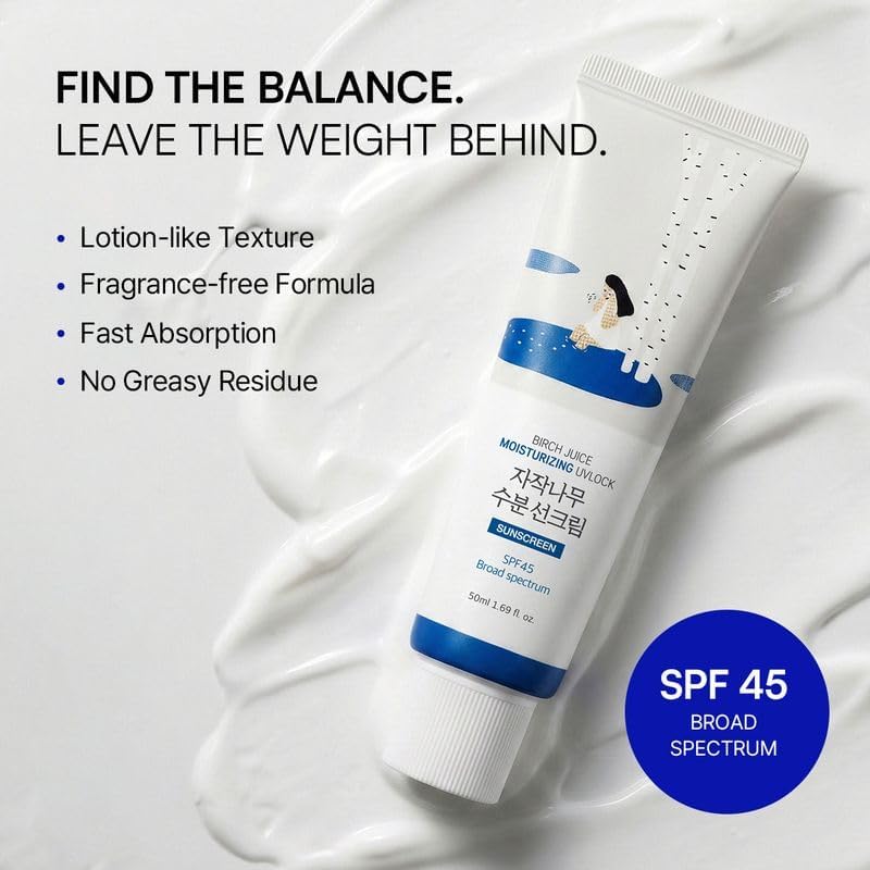 ROUNDLAB Birch Juice Moisturizing Sunscreen UVLock SPF 45+ Broad Spectrum (50ml)