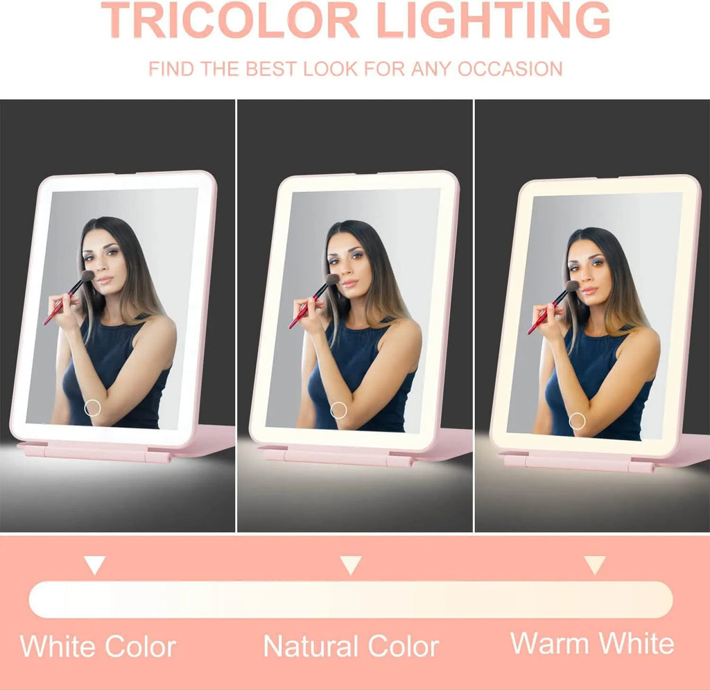 Foldable LED Makeup Mirror